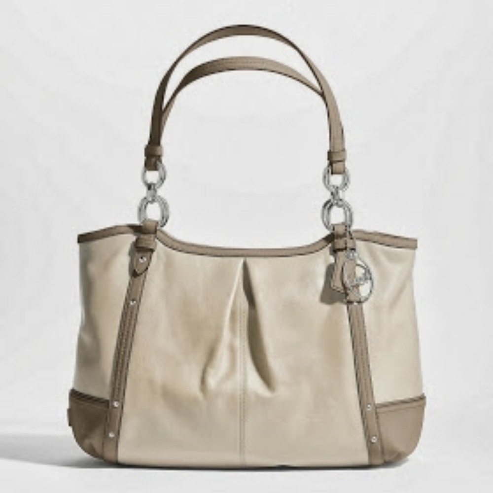 💜 Coach Alexandra Chain Leather Tote